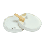 Cardboard lids assembled with wooden spoon